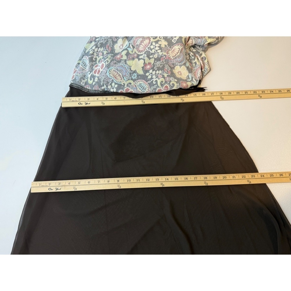 Ann Taylor LOFT Y2K Babydoll Dress Womens 10 Brown Floral Paisley Whimsigoth - Picture 9 of 11